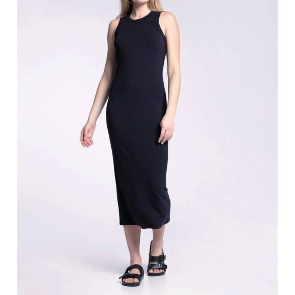THREAD & SUPPLY Walter Body Con Midi Tank Dress, Black, Small